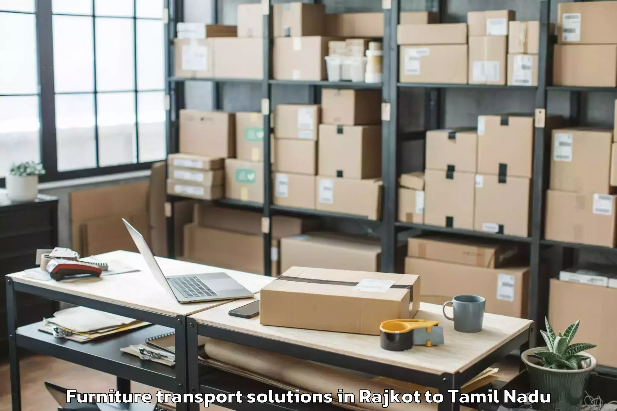 Leading Rajkot to Kayalpattinam Furniture Transport Solutions Provider